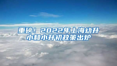 重磅！2022年上海幼升小和小升初政策出爐