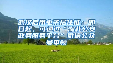 武漢啟用電子居住證：即日起，可通過(guò)“湖北公安政務(wù)服務(wù)平臺(tái)”微信公眾號(hào)申領(lǐng)