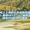 考上上海的公務員有多難？最高1077：1，本科選調生25所985高校