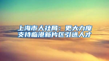 上海市人社局：更大力度支持臨港新片區(qū)引進(jìn)人才