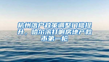 杭州落戶(hù)政策調(diào)整門(mén)檻提升，哈爾濱打響房地產(chǎn)救市第一槍