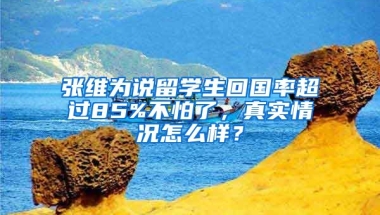 張維為說留學生回國率超過85%不怕了，真實情況怎么樣？