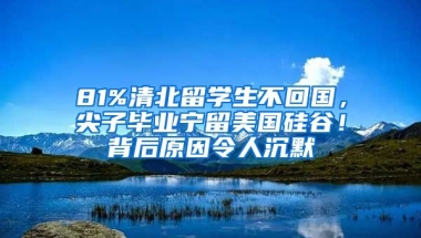 81%清北留學生不回國，尖子畢業(yè)寧留美國硅谷！背后原因令人沉默