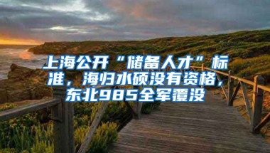 上海公開“儲備人才”標準，海歸水碩沒有資格，東北985全軍覆沒