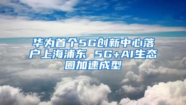 華為首個5G創(chuàng)新中心落戶上海浦東 5G+AI生態(tài)圈加速成型