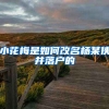 小花梅是如何改名楊某俠并落戶的