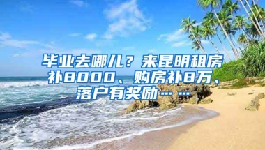 畢業(yè)去哪兒？來昆明租房補(bǔ)8000、購房補(bǔ)8萬、落戶有獎(jiǎng)勵(lì)……