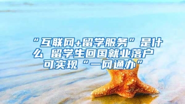 “互聯(lián)網(wǎng)+留學(xué)服務(wù)”是什么 留學(xué)生回國就業(yè)落戶可實現(xiàn)“一網(wǎng)通辦”