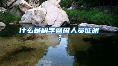 什么是留學(xué)回國(guó)人員證明？