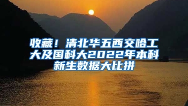 收藏！清北華五西交哈工大及國(guó)科大2022年本科新生數(shù)據(jù)大比拼