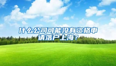 什么公司可能沒有資格申請(qǐng)落戶上海？