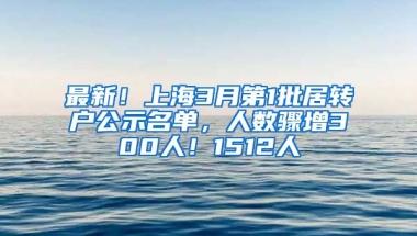 最新！上海3月第1批居轉(zhuǎn)戶公示名單，人數(shù)驟增300人！1512人