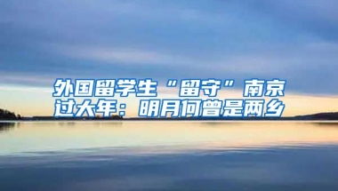 外國(guó)留學(xué)生“留守”南京過大年：明月何曾是兩鄉(xiāng)