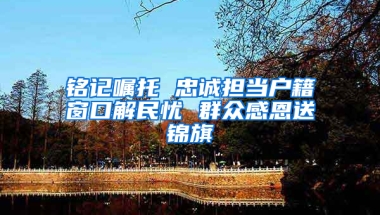 銘記囑托 忠誠(chéng)擔(dān)當(dāng)戶籍窗口解民憂 群眾感恩送錦旗