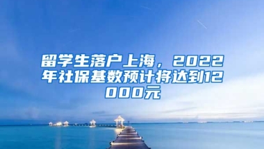 留學生落戶上海，2022年社?；鶖殿A計將達到12000元