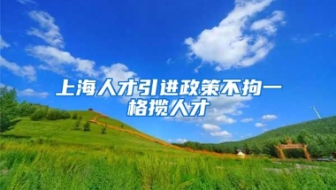 上海人才引進(jìn)政策不拘一格攬人才