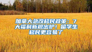 加拿大急改移民政策：7大福利新規(guī)出爐！留學(xué)生移民更容易了