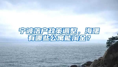 寧波落戶政策調(diào)整，海曙有哪些公寓能淘金？