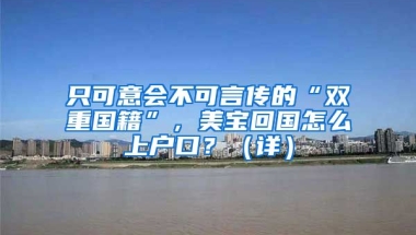 只可意會(huì)不可言傳的“雙重國(guó)籍”，美寶回國(guó)怎么上戶口？（詳）