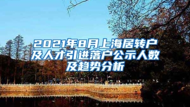 2021年8月上海居轉(zhuǎn)戶及人才引進(jìn)落戶公示人數(shù)及趨勢(shì)分析