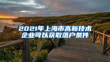 2021年上海市高新技術(shù)企業(yè)可以獲取落戶條件