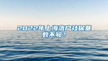 2022年上海落戶社保基數不夠？