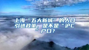 上?！拔宕笮鲁恰钡娜丝谝M(jìn)政策，是不是“滬C”戶口？