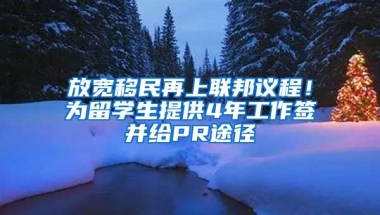 放寬移民再上聯(lián)邦議程！為留學(xué)生提供4年工作簽并給PR途徑