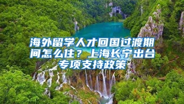 海外留學(xué)人才回國過渡期間怎么?。可虾ｉL寧出臺(tái)專項(xiàng)支持政策