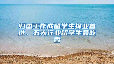 歸國工作成留學生擇業(yè)首選，五大行業(yè)留學生最吃香