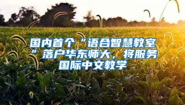 國內(nèi)首個“語合智慧教室”落戶華東師大，將服務(wù)國際中文教學