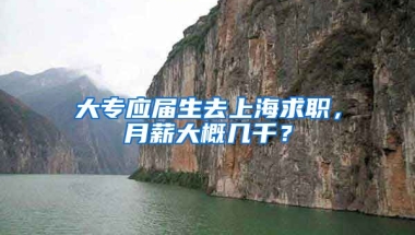 大專應(yīng)屆生去上海求職，月薪大概幾千？