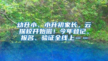 幼升小、小升初家長，云探校開始啦！今年登記、報名、驗證全線上……