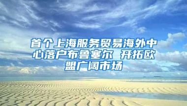 首個(gè)上海服務(wù)貿(mào)易海外中心落戶布魯塞爾 開拓歐盟廣闊市場