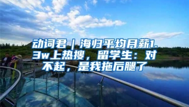 動詞君｜海歸平均月薪1.3w上熱搜，留學生：對不起，是我拖后腿了