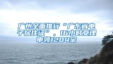 廣州全面推行“廣東省電子居住證”，16小時(shí)受理申領(lǐng)1204宗