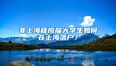 非上海籍應(yīng)屆大學(xué)生如何在上海落戶？