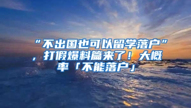 “不出國也可以留學落戶”，打假爆料篇來了！大概率「不能落戶」