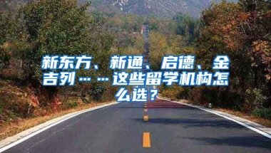 新東方、新通、啟德、金吉列……這些留學(xué)機(jī)構(gòu)怎么選？